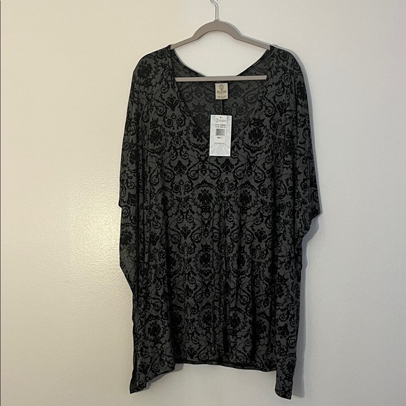 Balance Collection by Marika | New black/gray beach/swim coverup flowy NWT - Picture 1 of 8